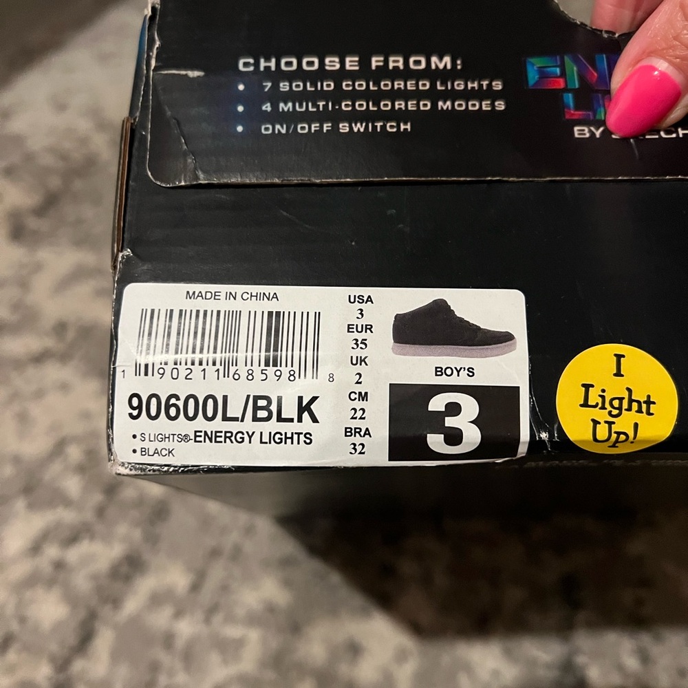 Skechers Light Up Kids Black High-Top Sneakers - Picture 4 of 7